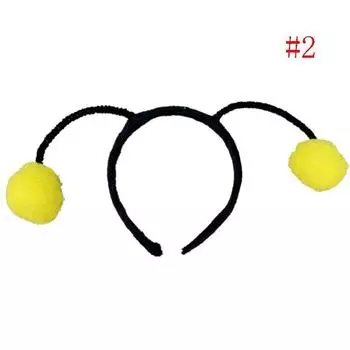 Детская повязка на голову в виде эльфа, божьей коровки, пчелы, пушистого помпона, обруч для волос, костюм для косплея, заколки для волос для девочек, корейские аксессуары, головные уборы B