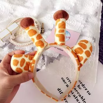 Детская повязка на голову в виде рогов, обруч для волос с маленьким оленем, аксессуары для волос для детей, шерстяной шарик, повязка на голову с цветком