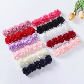 Детская повязка на руку с цветами, украшение, простая однотонная веревка для волос