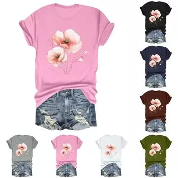 Детская повседневная футболка с круглым вырезом и короткими рукавами с принтом и надписью «Топ» 100 чёрный