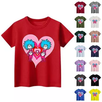 Детская повседневная футболка с круглым вырезом и короткими рукавами с принтом 120 чёрный