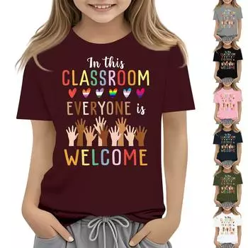 Детская повседневная футболка с круглым вырезом и короткими рукавами с принтом 100 армия зеленый