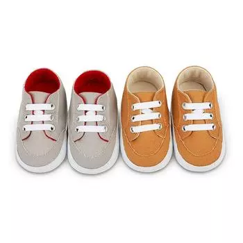Детская повседневная обувь. Мягкая и удобная простая однотонная обувь в стиле ретро в стиле ретро для малышей. 1