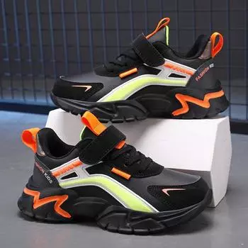 Детская повседневная обувь унисекс, легкая беговая студенческая кожаная спортивная обувь для девочек, детские теннисные кроссовки для отдыха для мальчиков 28