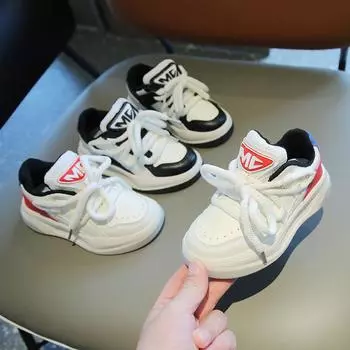 Детская повседневная обувь, весенне-осенняя новая цветная спортивная обувь для девочек, детские кроссовки на мягкой подошве в корейском стиле для мальчиков 26 белый