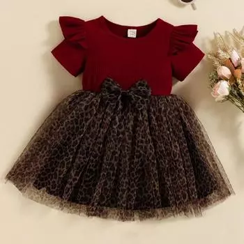 Детская повседневная одежда, повседневное платье с цветочным принтом для маленьких девочек, платье для маленьких девочек 130