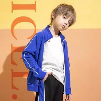 Детская повседневная толстовка, осенняя рубашка на молнии для мальчиков и девочек, куртка 90cm красный