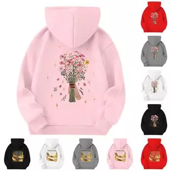 Детская повседневная толстовка с капюшоном и принтом 110 чёрный