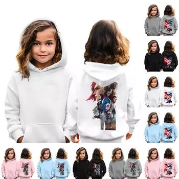 Детская повседневная толстовка с капюшоном и принтом 110 бежевый