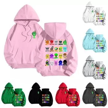 Детская повседневная толстовка с капюшоном и принтом 110 чёрный