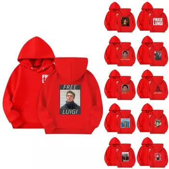 Детская повседневная толстовка с капюшоном и принтом 110 чёрный