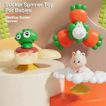Детская присоска, игрушка на присоске, мультяшный кролик/динозавр/Пегас, настольный спиннер, вращающаяся игрушка, детская сенсорная игрушка для мальчиков и девочек, ванна Rabbit