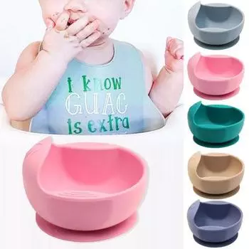 Детская присоска, прочная присоска, не переворачивается, можно мыть в посудомоечной машине, противоскользящая силиконовая посуда для кормления малышей темно-зеленого