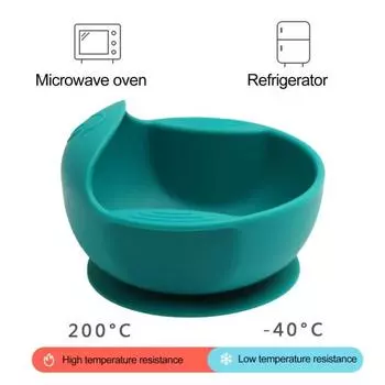 Детская присоска Прочная присоска с защитой от опрокидывания Пищевой класс Можно мыть в посудомоечной машине Нескользящая силиконовая кормушка для малышей Блюдо Тарелка Посуда Кухня