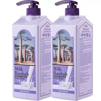 Детская присыпка для душа Milk Baoba со вкусом, 1000мл, 2 корейских косметики