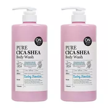 Детская присыпка для душа On the Body Pure Cica Shea с ароматом ши, 1 л, 2 шт.