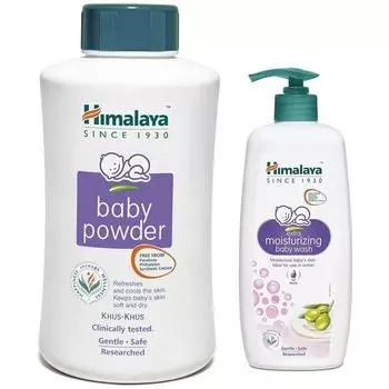 Детская присыпка Himalaya, 700 г и детское мыло Himalaya Extra Moisturizing, 400 мл