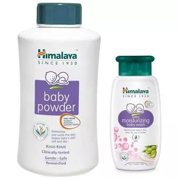 Детская присыпка Himalaya, 700 г и увлажняющее детское мыло Baby Care, 200 мл