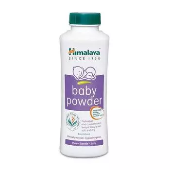Детская присыпка Himalaya Baby Powder-100 г | Оливковое масло, миндальное масло, Яшад Бхасма и ветивер | Освежает и охлаждает кожу | Прошло клинические испытания | Не содержит синтетических красителей