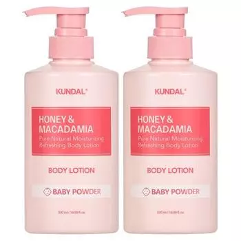 Детская присыпка Kundal Pure Body Lotion, 500мл, 2 корейских косметики