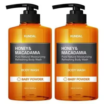 Детская присыпка Kundal Pure Wash со вкусом, 500мл, 2 корейских косметики