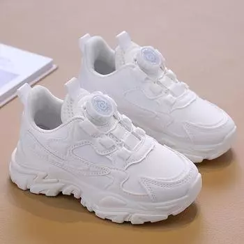 Детская противоскользящая и износостойкая модная трендовая обувь для спорта и отдыха Кроссовки Студенческая детская обувь Обувь для папы 28 чёрный