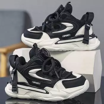 Детская противоскользящая износостойкая модная обувь для спорта и отдыха на открытом воздухе, детская обувь, обувь для отца, обувь для доски 28 чёрный