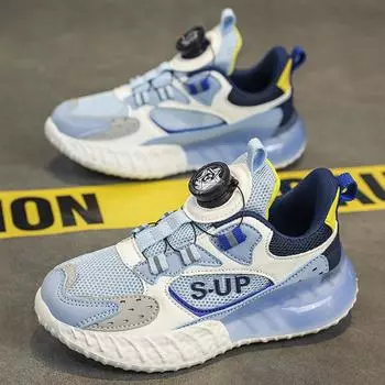 Детская противоскользящая износостойкая модная обувь для папы с кокосом, уличная спортивная обувь, повседневная обувь, кроссовки и кроссовки 31 серый/синий