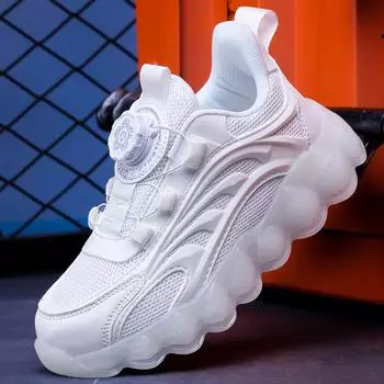 Детская противоскользящая износостойкая модная уличная детская обувь Спортивная обувь Повседневная обувь Маленькие белые туфли 27-39 27 белый