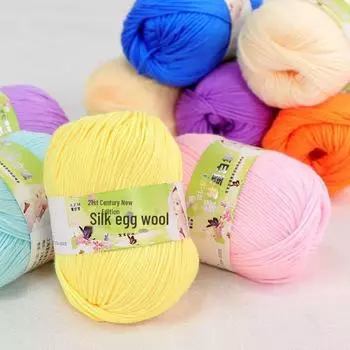 Детская пряжа из 6 нитей для ручной вязки свитеров, кукол, шарфов, тапочек.. Акриловый материал. null