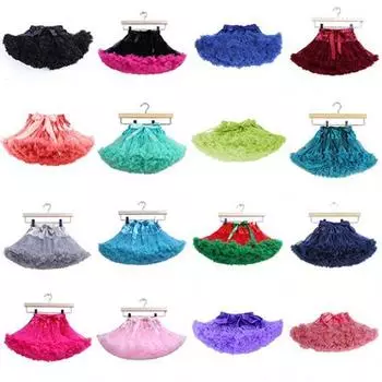 Детская пышная юбка-пачка для девочек, праздничная юбка принцессы, юбка для балета и танцев XXL красно-оранжевый