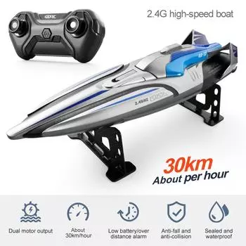 Детская радиоуправляемая лодка 30 км/ч гоночный катер с дистанционным управлением корабль выносливость 25 минут водная игра высокоскоростные детские игрушки гифки для детей United States