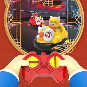 Детская радиоуправляемая машина с водителем, мультяшная игрушка с дистанционным управлением, музыкальная подсветка для подростков