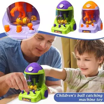 Детская ракета-машина для захвата игрушек, машинка для захвата мяча, падающий мяч для мальчика, маленькая бытовая машина для захвата яиц One Size зелёный