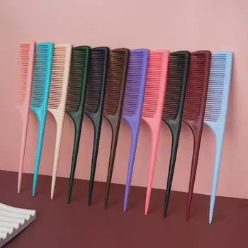 Детская расческа с острым хвостиком и мелкими зубцами для укладки, подбора и связывания волос