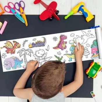 Детская раскраска с граффити, плакат с принтом, цветная скатерть для рисования животных, прозрачная детская раскраска, баннер A
