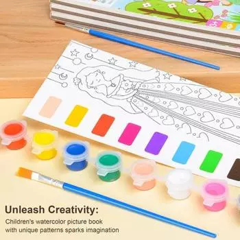 Детская раскраска с водой Детские художественные поделки Набор для рисования акварелью без пятен Акварельные ручки A