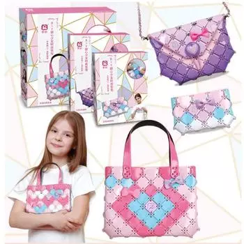 Детская распаковка тканая сумка на одно плечо, сумка из материалов ручной работы, сумка ручной работы «сделай сам», подарок для девочки, игрушки