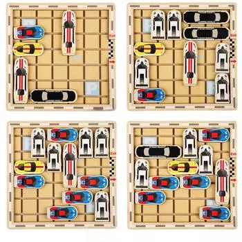 Детская развивающая деревянная игрушка-лабиринт для парковки автомобиля и обучения логике