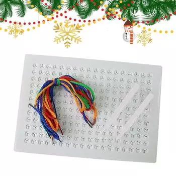 Детская развивающая доска для нанизывания ниток, мелкая моторика, тренировка внимания, узор, плетение, игрушка, сделай сам, шнуровка, настольная игра, подарок для малышей, мальчиков и девочек One Size