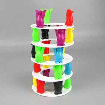 Детская развивающая игра для раннего образования «Пингвин», игра-головоломка «Башня с башенкой», интерактивная игра для родителей и детей, многопользовательская настольная игра, игрушка белый