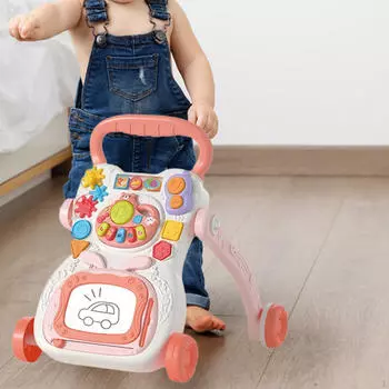 Детская развивающая игрушка для ходьбы, центр раннего развития ребенка с множеством видов деятельности, музыка красный