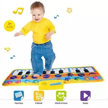 Детская развивающая обучающая игрушка 80x28 см, детский большой размер, музыкальный коврик, игрушка на тему звезд