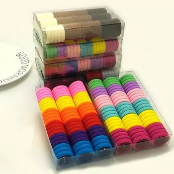 Детская резинка для волос, аксессуары для волос, 66 шт., коробка, милые конфеты, эластичная резинка для волос, веревка для волос для девочек 9