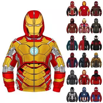 Детская ролевая игра в маске с длинным рукавом Детская толстовка с цифровой печатью L винный