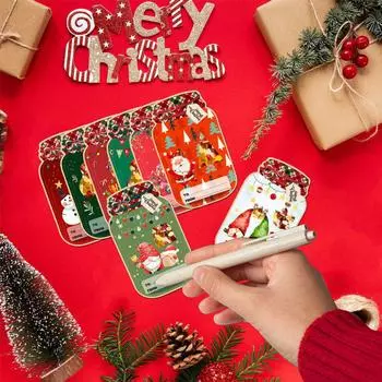 Детская рождественская подарочная открытка в банке Mason Jar с поздравительной открыткой на Рождество. Открытка с рождественским обменом. Поздравительная открытка с украшением для вечеринки. 24pcs