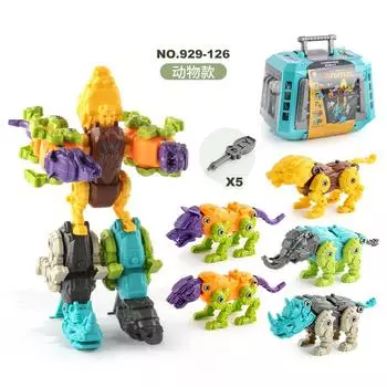 Детская сборка Юрского животного Динозавр Тираннозавр Трицератопс Слон Скручивание Разборка Разборка Разборка Игрушка для мальчика