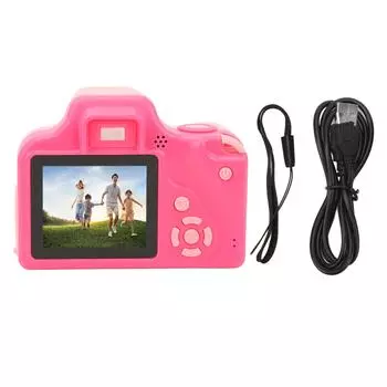 Детская селфи-камера 2 дюйма 5M 1080P HD Мини Портативная Цифровая Видеокамера Игрушка для Малышей Розовая розовый