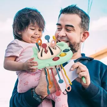 Детская сенсорная игрушка-шнурок для прорезывания зубов, сенсорная игрушка, игрушка для стимуляции слуха, игрушка-прорезыватель для зубов, сенсорная игрушка