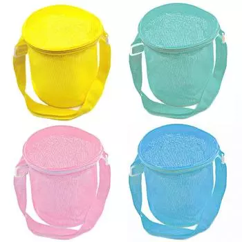 Детская сетчатая пляжная сумка-тоут, прочный пляжный рюкзак с завязками для песка, игрушки для плавания и бассейна, сумки для хранения мячей Mini green